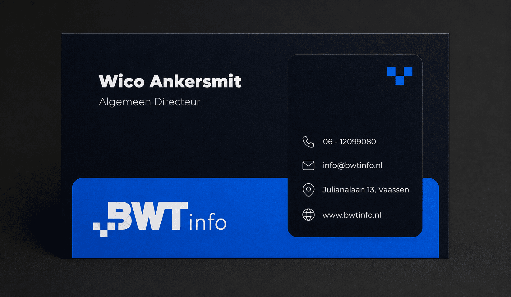 BWT Info business card — details