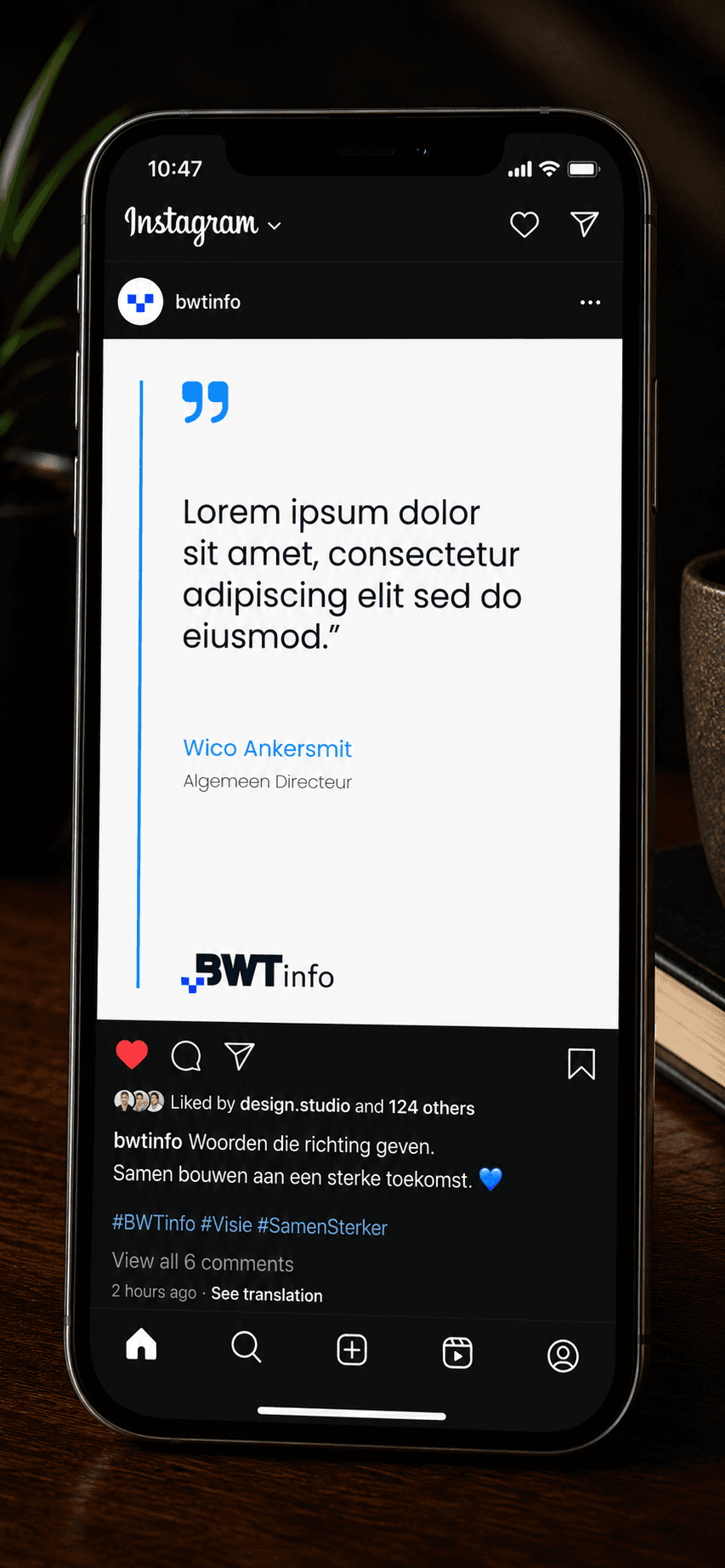 BWT Info social media quote post